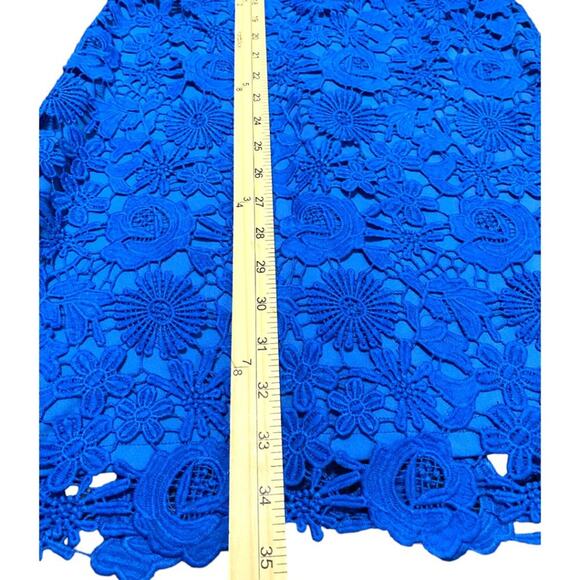 LULU'S halter style Love Poem Blue Lace Mini Dress - women's medium - Picture 7 of 9